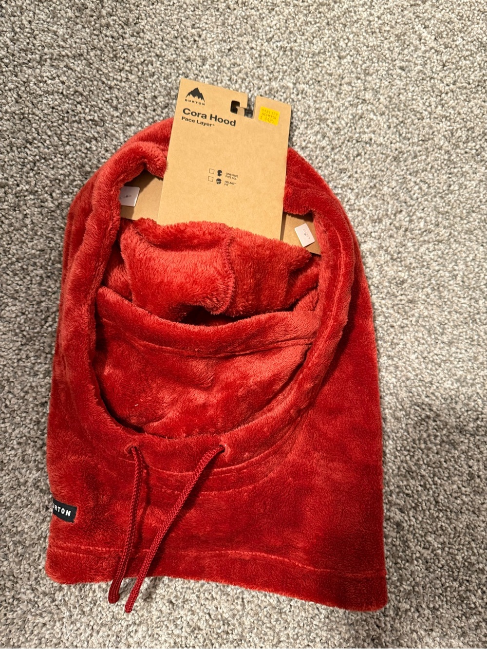 Burton Plush Hooded Neck Warmer in Deep Red